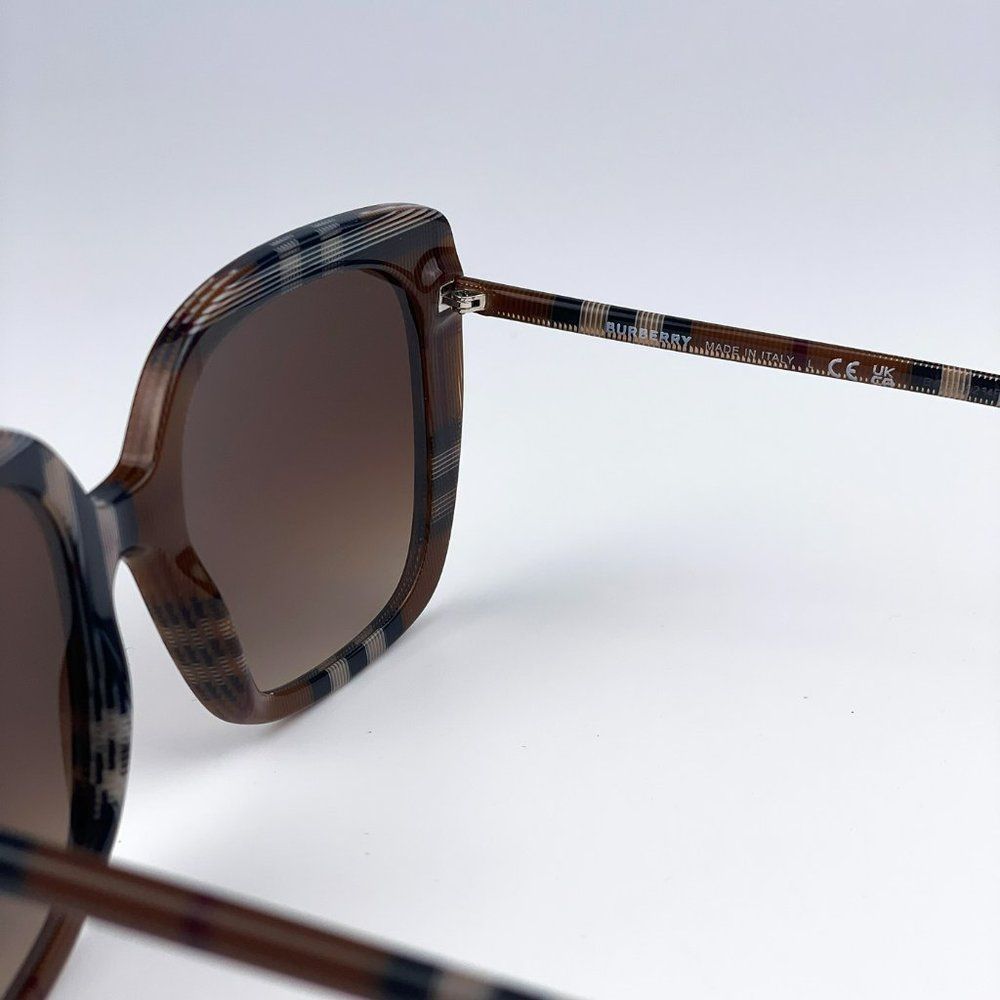 Burberry BE4323 400513 Sunglasses Check Brown Gradient Brown Square Women - Picture 10 of 12